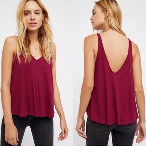 Free People Dani Tank Sangria Size XS Flowy Tank Top
